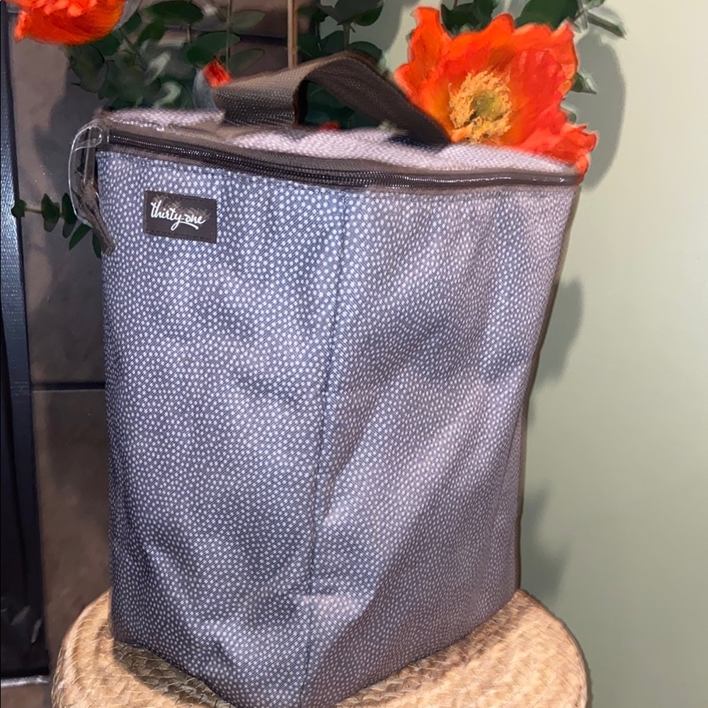 Thirty-One Brown Polka Dot Tote